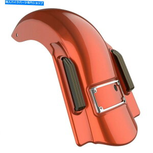 N[p[c IWLavafAJbgh~l[^[Xgb`AtF_[tBbg2014+n[[c[O Orange Lava Dual Uncut Dominator Stretched Rear Fender Fits 2014+ Harley Touring