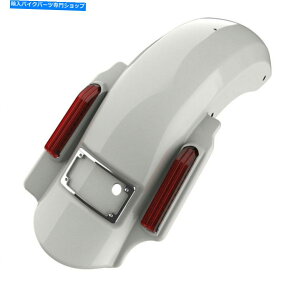 �N���[���p�[�c �Ώ�Ő��ꂽ���^��2�́A14+�n�[���[�̂��߂�1�̎x�����ꂽ�㕔�t�F���_�[�ɒ��ߕt����ꂽ Stone Washed White Pearl 2 into 1 Dominator Stretched Rear Fender For 14+ Harley�y���s�A���i�z