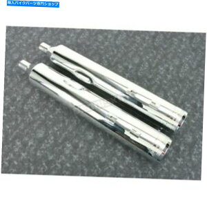 N[p[c Rinehart Chrome 4.5 INBDBX45}t[W / Chrome Tradition End Caps - 500-0165C Rinehart Chrome 4.5 in. DBX45 Mufflers w/Chrome Tradition End Caps - 500-0165C