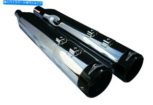 N[p[c ݃g4.50 "NfB[vVbgXbvI}t[95-2016n[[_rbh\775 Coastal Moto 4.50" Chrome Deep Shot Slip-On Mufflers 95-2016 Harley Davidson 775