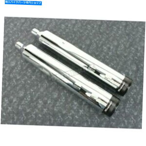 N[p[c Rinehart Chrome 4.5 INBDBX45}t[W /̓`GhLbv - 500-0165 Rinehart Chrome 4.5 in. DBX45 Mufflers w/Black Tradition End Caps - 500-0165