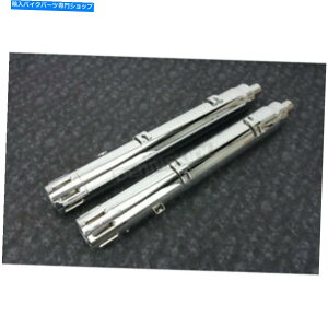 N[p[c Rinehart Chrome 4 InBXbvI}t[W /NXbgGhLbv - 500-0502CXbg Rinehart Chrome 4 in. Slip-On Mufflers w/Chrome Slot End Caps - 500-0502C-Slot