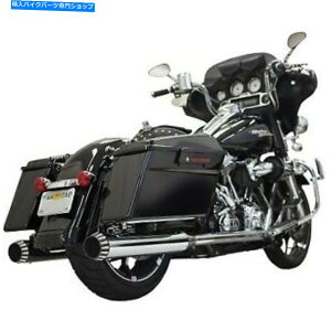 N[p[c obTj[N[4 "n[[c[O17-20̂߂̐ÂDNTKz}t[ Bassani Chrome 4" Quiet DNT Megaphone Mufflers for Harley Touring 17-20