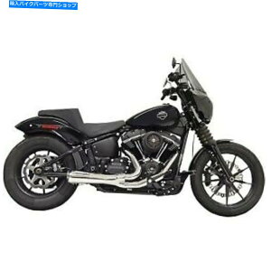 N[p[c Bassani Chrome Ripper Road Roage 18-20̐ꂽ2C`1V[gGL][XgVXe Bassani Chrome Ripper Road Roage 2-into-1 Short Exhaust System for 18-20 Softail