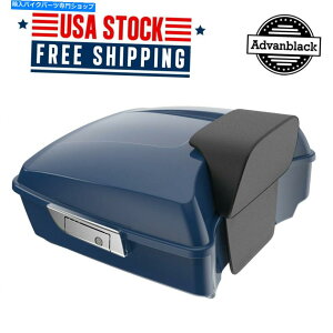 N[p[c AdvanBlackr[hu[݂؂cA[pbNgNוn[[1997-2020 Advanblack Billiard Blue Chopped Tour Pack Trunk Luggage For Harley 1997-2020
