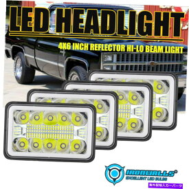 USヘッドライト 4ピース4 "x 6" LEDヘッドライトシールハイ/ロービームDRLフィットシボレーC10ピックアップ81-87トラック 4PCS 4"X6" LED Headlight Sealed Hi/Low Beam DRL Fit Chevy C10 Pickup 81-87 Truck