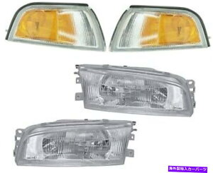 USwbhCg Mitsubishi Mirage Sedan 1997 - 2001wbhCgR[i[EZbg FIT FOR MITSUBISHI MIRAGE SEDAN 1997 - 2001 HEADLIGHT & CORNER RIGHT & LEFT SET