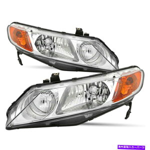 USwbhCg 2006-2011z_VrbN4DRZ_N[wbhCgwbhv06-11yA For 2006-2011 Honda Civic 4Dr Sedan Chrome Headlights Headlamps 06-11 Pair