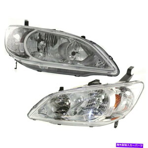 US�w�b�h���C�g �w�b�h���C�g�Z�b�g2004-2005 Honda Civic LX DX EX GX�l�p�b�P�[�W�n�C�u���b�hHX 2 PC Headlight Set For 2004-2005 Honda Civic LX DX EX GX Value Package Hybrid HX 2Pc�y���s�A���i�z