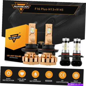 USwbhCg H13 / 9008 + H10 / 9145 LEDwbhCgFORD F-150 2004-2014̂߂̃tHOCg̓d H13/9008 + H10/9145 LED Headlight with Fog Lights Bulbs For Ford F-150 2004-2014