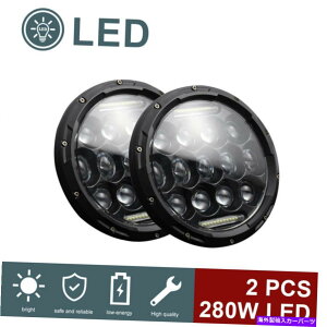 USwbhCg yA7 "C`280W LED̃wbhCĝ߂̃wbhCǵAJK TJ LJ 1997-2018hbg Pair 7" Inch 280W LED Headlights for Jeep Wrangler JK TJ CJ LJ 1997-2018 DOT
