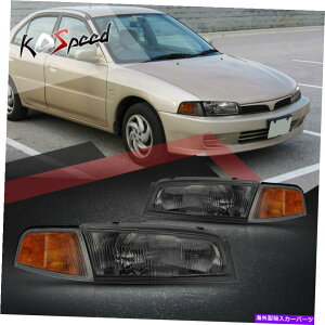 USwbhCg 97-01OH~[WZ_̂߂/Ao[OEX^C̃nQwbhCgv Smoked/Amber OE Style Halogen Headlight Lamps for 97-01 Mitsubishi Mirage Sedan