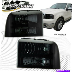 US�w�b�h���C�g 05-07 F250 F350 F450 F550�X�[�p�[�f���[�e�B�̂��߂̃N���A�R�[�i�[�X���[�N/�u���b�N�w�b�h���C�g Clear Corner Smoke/Black Headlights For 05-07 F250 F350 F450 F550 Super Duty