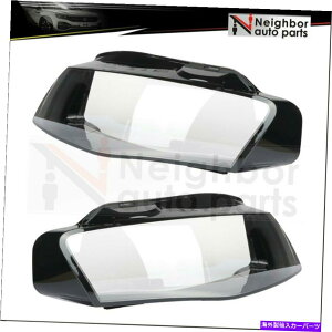 USwbhCg 2009-2012 Audi A4̂߂̃yAtgEwbhvJo[wbhCgY Pair Front Left Right Headlamp Cover Headlight Lens For 2009-2012 Audi A4