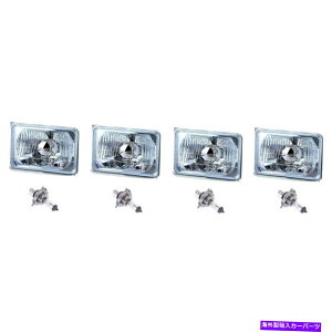 USwbhCg 4×6 "nQZ~V[H4wbhCgwbhvd_ChNX^NAZbg 4X6" Halogen Semi Sealed H4 Headlight Headlamp Bulbs Diamond Crystal Clear Set