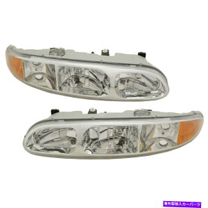 USwbhCg Headlight 99-2004 oldsmobile AleroẺEd2pc Headlight Set For 99-2004 Oldsmobile Alero Left and Right With Bulb 2Pc