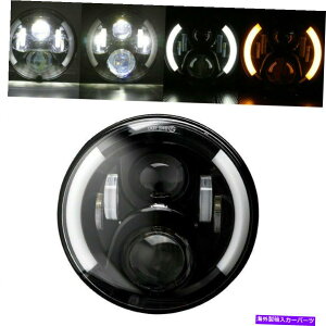 USwbhCg Harley Sportster XL883 1200 Dynâ߂̃ubN7 "I[goCLEDwbhCgnC[[ Black 7" Motorcycle LED Headlight High Low for Harley Sportster XL883 1200 Dyna