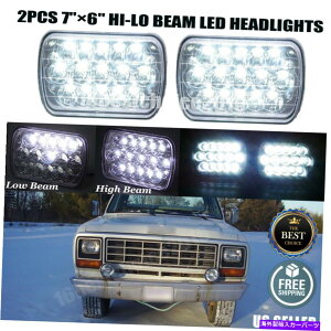 USwbhCg Dodge D350 W250 W150̂߂2{7×6 "LEDwbhCgV[r[XNGAwbhvH6054 2X 7x6" LED Headlight Sealed Beam Square Headlamp H6054 for Dodge D350 W250 W150