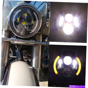 USwbhCg 7 "C`LEDwbhCgDRL^[̐M̂߂̃VOi 7" inch LED Headlight DRL Turn Signal For Harley Davidson Road King Street Glide