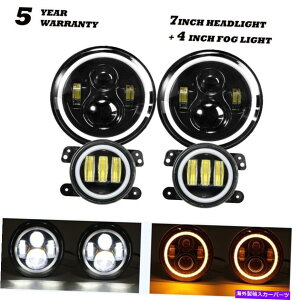 USwbhCg FreightLiner Coronado 7 '' LEDwbhCgvWFN^[HI / LO + 4 ''tHOv For Freightliner Coronado 7'' LED Headlight Projector Hi/Lo+4'' Fog Light