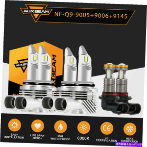 US�w�b�h���C�g Jeep Grand Cherokee 1999-2004 6x LED�w�b�h���C�g�̓d������ɂ���/ LO�t�H�O���C�g AUXBEAM For Jeep Grand Cherokee 1999-2004 6x LED Headlight Bulbs Hi/Lo Fog Light�y���s�A���i�z