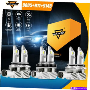 USwbhCg AUXBeam H11 9005 LEDwbhCgd[r[9145 9140tHOCgLbg6000K AUXBEAM H11 9005 LED Headlight Bulb High Low Beam 9145 9140 Fog Light Kit 6000K