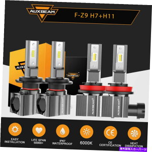 USwbhCg Volvo XC90 2003 2004-2014̂߂4x Auxbeam H7 + H11 LED̃wbhCg̓dr[ 4X AUXBEAM H7+H11 LED Headlight Bulbs Hi-Lo Beam For Volvo XC90 2003 2004-2014