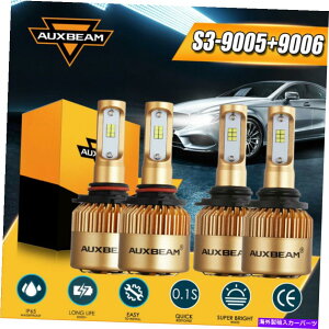 USwbhCg AuxBeam S3 9005 9006 GMC Sierra Chevy Silverado 1500 1995-2006̂߂̃wbhCg𓱂܂ AUXBEAM S3 9005 9006 LED Headlight for GMC Sierra Chevy Silverado 1500 1995-2006