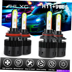 USwbhCg 9005 H11 LEDwbhCgRGBLbgd20000LM 48Wr[6000KJt 9005 H11 LED Headlight RGB Kit Bulb 20000LM 48W High Low Beam 6000K Colorful