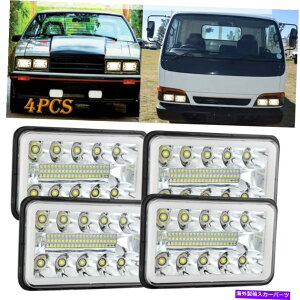 USwbhCg 4s[X4×6 LEDwbhCgX|bgtbhAo[DRLtHOCgChevy C10 C20gbN 4pcs 4x6 LED Headlights Spot Flood Amber DRL Fog Lights for Chevy C10 C20 Truck