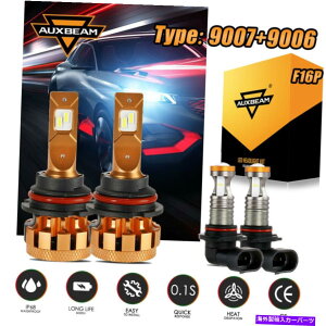 USwbhCg AUXBeam LEDwbhCgd6000K HI LOr[9007 + 9006tHOCgLbgzCgF16P AUXBEAM LED Headlight Bulbs 6000K Hi Lo Beam 9007+9006 Fog Light Kit White F16P