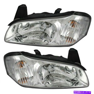 US�w�b�h���C�g 2000�N2001 NS Maxima Headlights�E�i�F�ƍ��y�A�N���[�� FITS FOR 2000 2001 NS MAXIMA HEADLIGHTS RIGHT & LEFT PAIR CHROME�y���s�A���i�z
