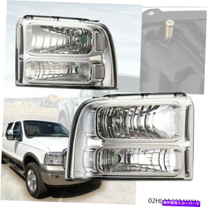 USwbhCg 2005N2007NFORD F250 F350X[p[f[eB̂߂̃R[i[NA/NwbhCg Corner Clear/Chrome Headlights For 2005-2007 Ford F250 F350 Super Duty