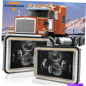 USwbhCg AuxBeam 4x6 "LEDwbhCgpgbNr[hbgHI / LOzCg6500K AUXBEAM 4x6" LED Headlights Commercial Truck Sealed Beam DOT HI/LO White 6500K