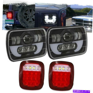 USwbhCg 7×6 LEDwbhCge[u[LCg86-95 Wrangler YJ 84-01 Cherokee XJ 7x6 LED Headlights & Tail Brake Lights for 86-95 Wrangler YJ 84-01 Cherokee XJ