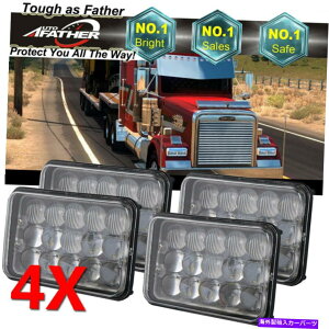 US�w�b�h���C�g 4�{LED�w�b�h���C�gPeterBilt 379 1999-2005 4X6 ''�̂��߂�High-Lo�����`�̃w�b�h���C�g 4x LED Headlight High-Lo Rectangular Headlight For Peterbilt 379 1999-2005 4x6''�y���s�A���i�z