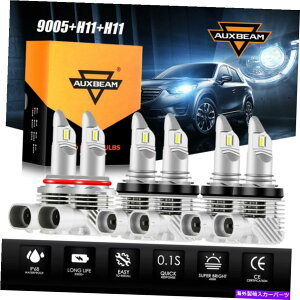 USwbhCg AUXBeam H11 9005 H11R{LEDwbhCgd[r[tHOvt@X AUXBEAM H11 9005 H11 Combo LED Headlight Bulbs High Low Beam Fog Lights Fanless