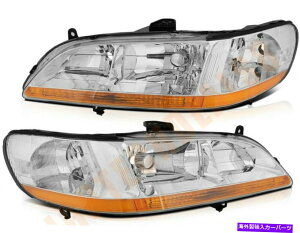 USwbhCg wbhCgv̓z_AR[h1998-2002 LEDCg+E1yA Headlight Lamps Fits Honda Accord 1998-2002 LED Lights Left+Right Sides One Pair