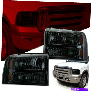 USwbhCg 05-07tH[hX[p[_b`F250 F350 SD [SINSISTER BLACK]X[NwbhCgv For 05-07 Ford SuperDuty F250 F350 SD [SINISTER BLACK] Smoke Headlights Lamps