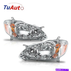 USwbhCg V+ENwbhCgAo[tN^[03-08g^J[CE New Left+Right Side Chrome Headlight Amber Reflector For 03-08 Toyota Corolla CE