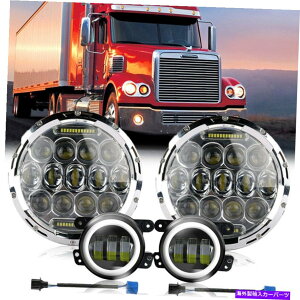 USwbhCg FreightLiner Coronado 7 ''C`LEDwbhCgvWFN^[+ 2x 4 ''tHOCg for Freightliner Coronado 7'' Inch LED Headlight Projector + 2x 4'' Fog Lights