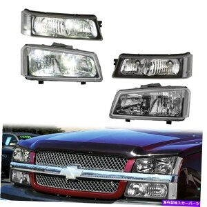 USwbhCg Chevy Silverado Avalanche 2003-2006̂߂̃yAubNnEWOwbhCgAZu Pair Black Housing Headlights Assembly For Chevy SIlverado Avalanche 2003-2006