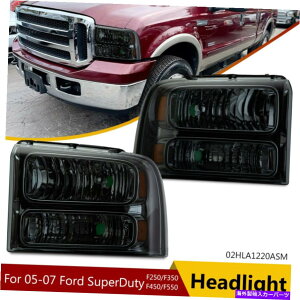 USwbhCg 05-07tH[hX[p[_b`F250 F350 SD [SINISTER BLACK]X[NwbhCgv For 05-07 Ford SuperDuty F250 F350 SD [SINISTER BLACK] Smoke Headlights Lamps US