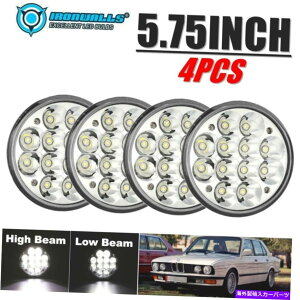 USwbhCg 4PC 5.75u5-3 / 4vEhLEDwbhCgMercury Comet̂߂DRL Hi-LOvWFN^[r[ 4PC 5.75" 5-3/4" Round LED Headlights DRL Hi-Lo Projector Beam for Mercury Comet