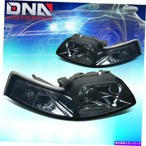 USwbhCg Ford Mustang 1999-2004 GT / COBRA[̉̏ZNAR[i[̃wbhCg FOR FORD MUSTANG 1999-2004 GT/COBRA EURO SMOKE HOUSING CLEAR CORNER HEADLIGHTS