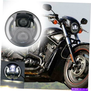 USwbhCg 7 "I[goCLEDwbhCgn[^[VOĩn[[X|[cX^[c[O 7" Motorcycle LED Headlight Halo Turn Signals for Harley Sportster Touring
