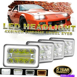 US�w�b�h���C�g 4pcs 4x6 LED�w�b�h���C�gChrome DRL Angel Eyes Ring for Chevy Camaro C10 C20 C20 C20 4Pcs 4x6 LED Headlights Chrome DRL Angel Eyes Ring for Chevy Camaro C10 C20 C30