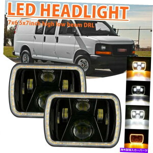 USwbhCg 7x6 "LEDwbhCgH4 HI / LOr[^[Mfor Savana Express 1500 2500 3500 7x6" LED Headlights H4 Hi/Lo Beam Turn Signal For Savana Express 1500 2500 3500