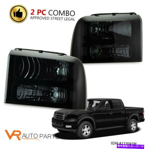 US�w�b�h���C�g �N���A�R�[�i�[�X���[�N/�u���b�N�w�b�h���C�g�t�B�b�g2005-2007 F250 35 450 550�X�[�p�[�f���[�e�B Clear Corner Smoke/Black Headlights Fit 2005-2007 F250 35 450 550 Super Duty