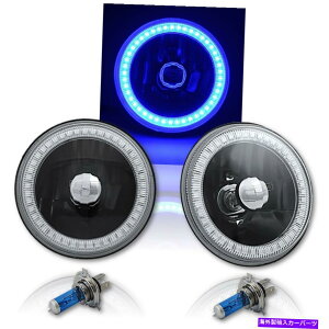 US�w�b�h���C�g 5-3 / 4 �u���[SMD LED�n���[�G���W�F���A�C�u���b�N�n���Q�����C�g�N���X�^���w�b�h���C�g�y�A 5-3/4 Blue SMD LED Halo Angel Eye Black Halogen Light Crystal Headlight PAIR�y���s�A���i�z